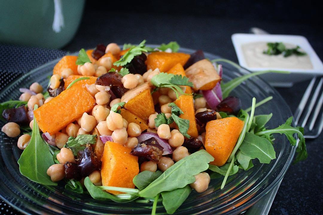 pompoen en kikkererwten